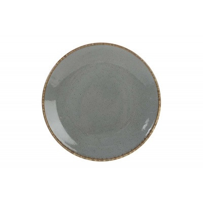 Тарелка круглая 240 мм, h-27 мм Seasons Dark Grey Porland