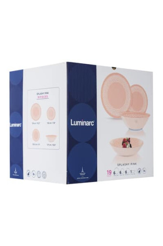 Сервиз столовый 19 пр Splashy Pink Luminarc Q0310