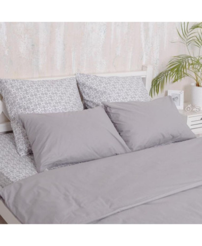 Простынь royal grey 145*215 поплин Прованс 009389