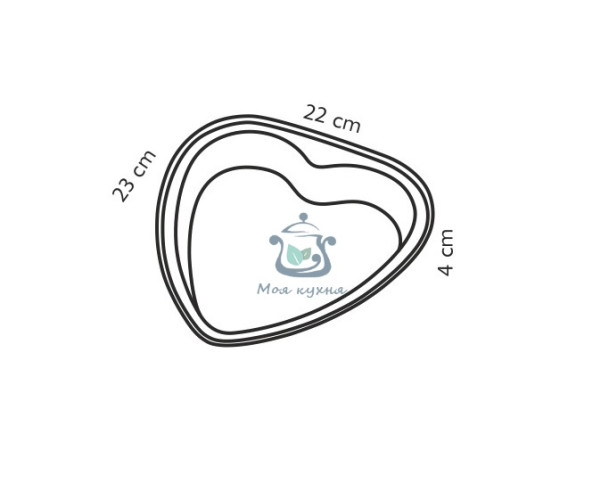 Форма в виде сердца DELICIA 23 см Tescoma 623160