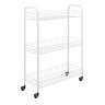 Этажерка 3-х уровневая белая 23*56*84см SLIM Metaltex 341403