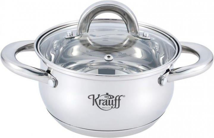 Кастрюля 3,0 л со стеклянной крышкой 20см 26-238-019 Krauff