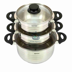 Наборы кастрюль с крышками Rotex RC022-6L Milano