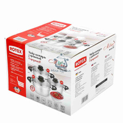 Наборы кастрюль с крышками Rotex RC022-6M Milano