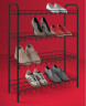 Этажерка 4-х уровневая для обуви 64х23х80см черная SHOE4 Metaltex 365504030