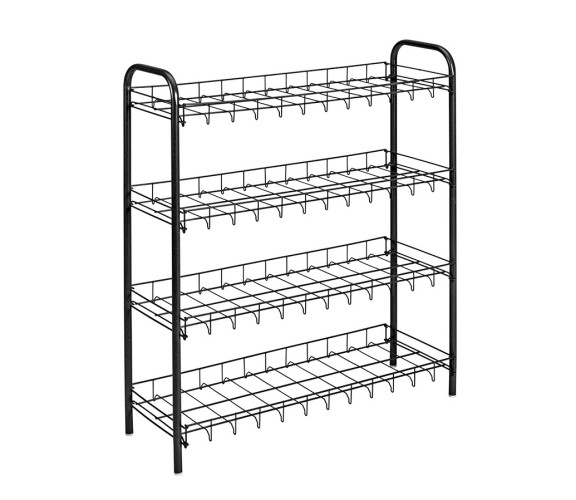 Этажерка 4-х уровневая для обуви 64х23х80см черная SHOE4 Metaltex 365504030