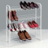 Этажерка 4-х уровневая для обуви белая 64х23х80см SHOE4 Metaltex 365504