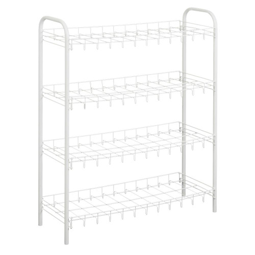 Этажерка 4-х уровневая для обуви белая 64х23х80см SHOE4 Metaltex 365504