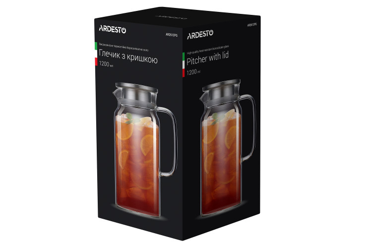 Кувшин с крышкой 1200мл Ardesto AR2612PG