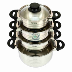 Наборы кастрюль с крышками Rotex RC022-8L Milano