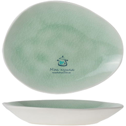 Тарелка обеденная овальная Spirit Green 19.5X16.5CM Cosy&Trendy 6392020