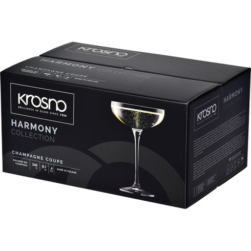 Бокал для шампанского 240 мл Harmony Krosno F57B575024002020