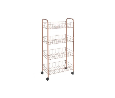 Этажерка 4-х уровневая медная 41*26*86см COPPER Metaltex 344404