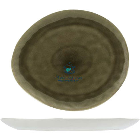 Тарелка обеденная овальная Spirit Olive 19.5X16.5CM Cosy&Trendy 7192020