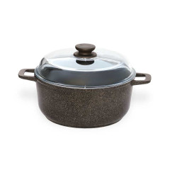 Кастрюля Granite Brown с крышкой 5л Биол K503PC