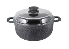 Кастрюля Granite Gray с крышкой индукция 4л Биол K404IC