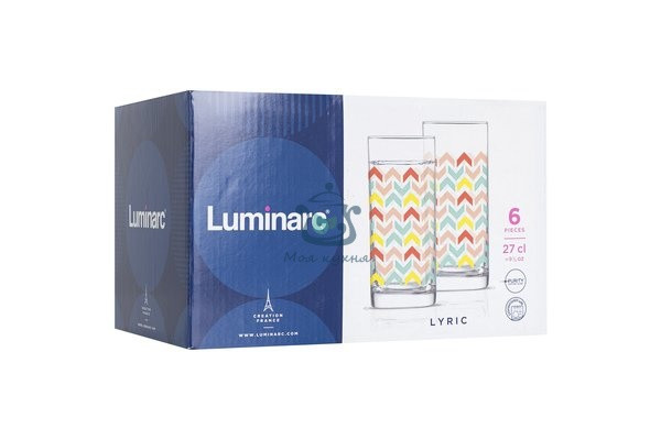 Набор Luminarc AMSTERDAM LYRIC 270X6 стаканов высоких N0031