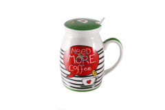 Кружка-заварник фарфор NEED MORE COFFEE 300мл Easy Life R0100 NECE