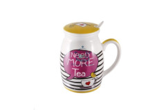 Кружка-заварник фарфор NEED MORE TEA 300мл Easy Life R0100 NETE