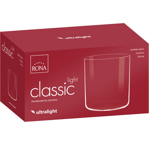 Набор стаканов CLASSIC LIGHT DOF 370 мл Rona 1605/UM/370