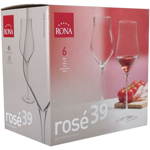 Набор бокалов для вина ROSE 390 мл 6 шт Rona 7555/390