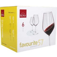 Набор бокалов для вина Favourite 570 мл 6 шт Rona 7361/2P/570