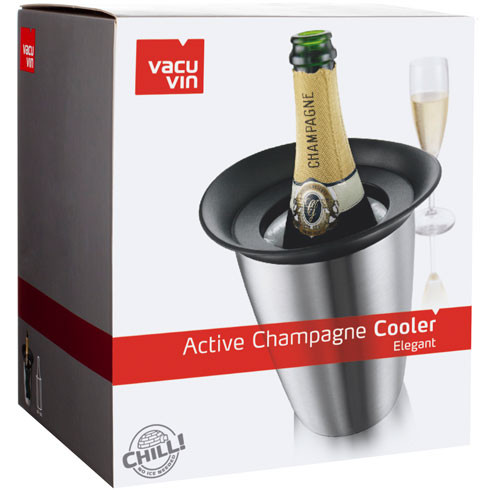 Ведро-охладитель для бутылки шампанского Active Cooler champagne elegant stainless steel Vacu Vin 3647360