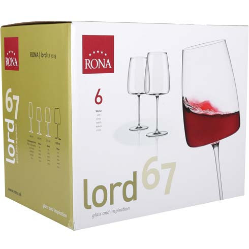 Набор бокалов для вина Lord 670 мл Rona 7023/670