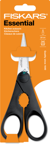 Ножницы кухонные Fiskars Essential с открывалкой 20 см Black (1023820)