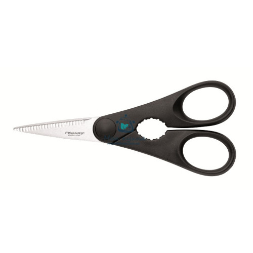 Ножницы кухонные Fiskars Essential с открывалкой 20 см Black (1023820)