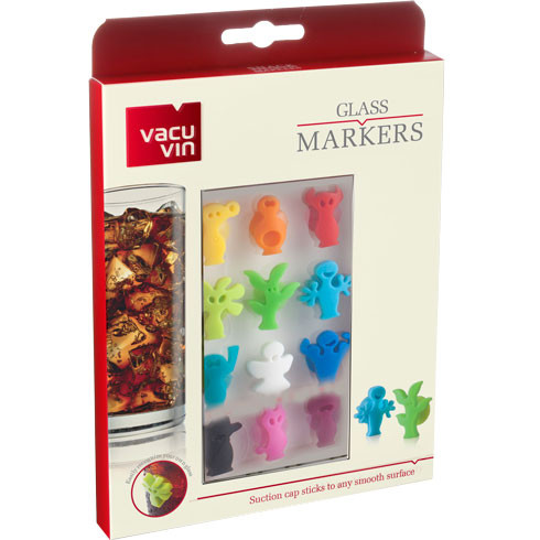 Идентификаторы для стаканов Glass Markers party people Vacu Vin 1886060