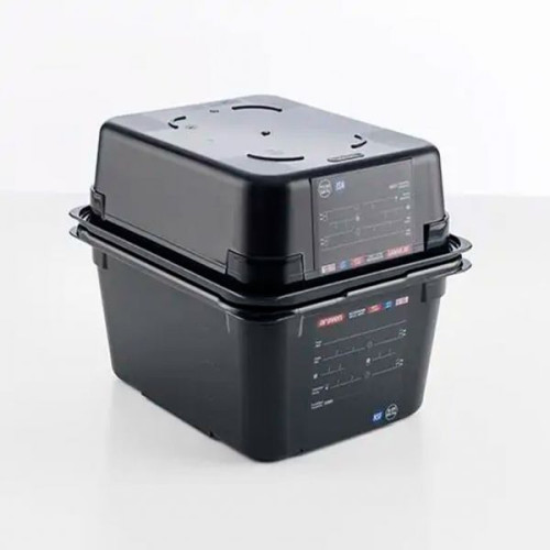 Гастроемкость 1/2, 325х265х100мм из поликарбоната черная 6л Araven 47822