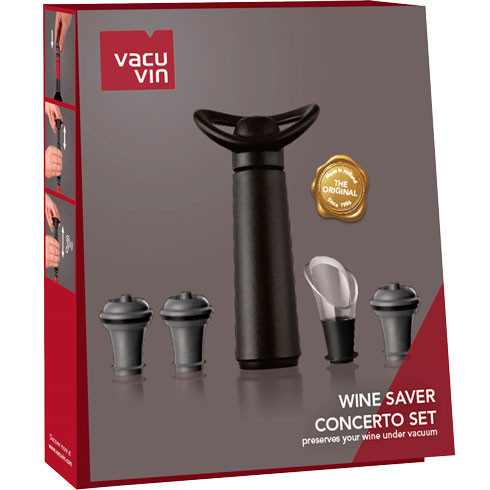 Набор Wine Saver concerto gift set black Vacu Vin 9876606