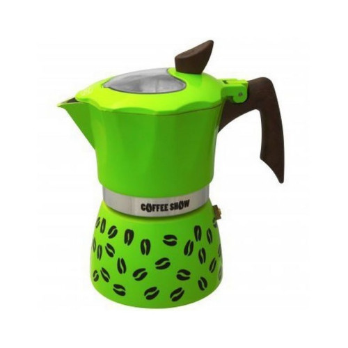 Гейзерная кофеварка зеленая на 3 чашки Coffee Show Gat 104603