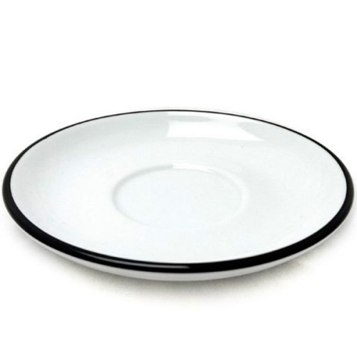 Блюдце caffe latte 16,7 см Pennellessa Black rims Ancap 37572