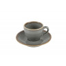 Чашка кофейная 80 мл с блюдцем 120 мм (312109.DG + 122112.DG) Seasons Dark Grey Porland