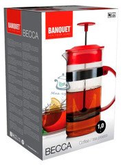 Френч-пресс 1 л Becca красный Banquet  49321005-A