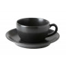 Чашка чайная 200 мл с блюдцем 160 мм в наборе (322125.Bl + 132115.Bl) Seasons Black Porland