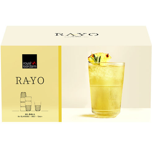 Набор стаканов 360 мл Rayo Rocks Hi Ball Royal Leerdam 829501