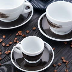 Чашка caffe latte 350 мл Black stroke B Ancap 35139