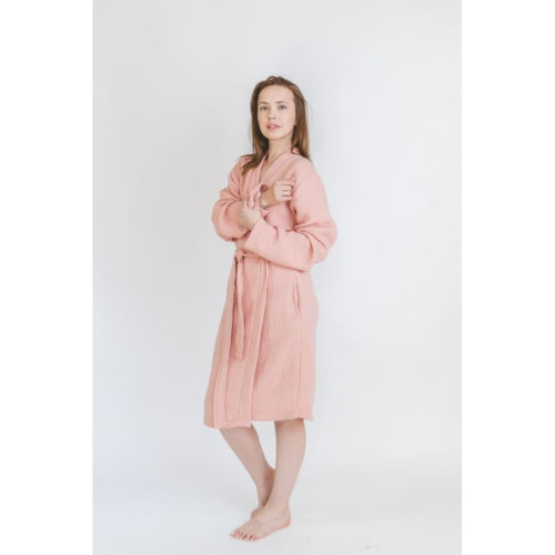 Халат Lotus Home - Motty пудровый S/M svt-2000022284486