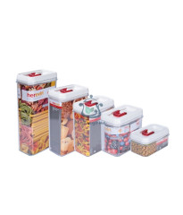 Емкость для хранения Herevin Luxor Bianca White set 0.6л, 1.2л, 1.8л, 2.3л, 3л 162018-000