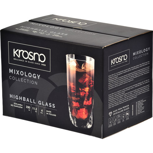 Набор стаканов 330 мл Long Drink Mixology Krosno F685244033018320